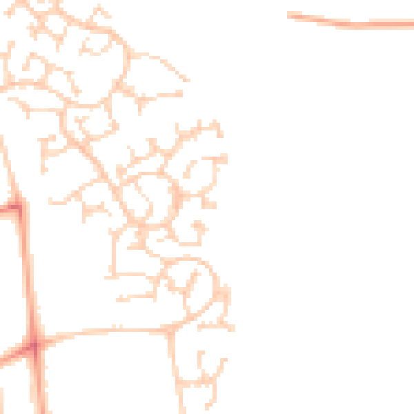Daytime road noise heatmap for LU2 7SJ