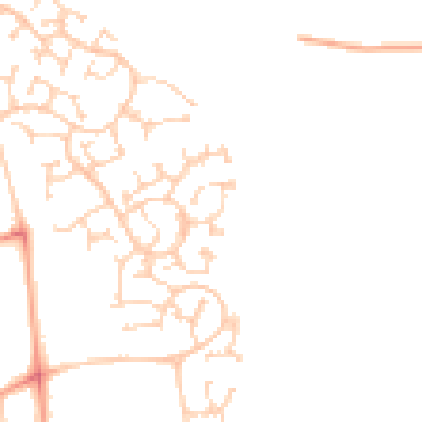 Daytime road noise heatmap for LU2 7TA