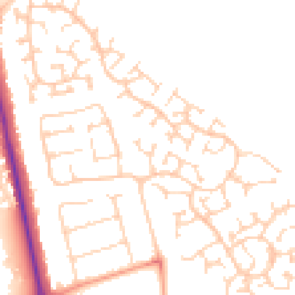 Daytime road noise heatmap for LU2 7YF