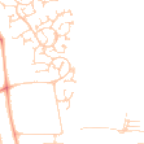 Daytime road noise heatmap for LU2 7YL