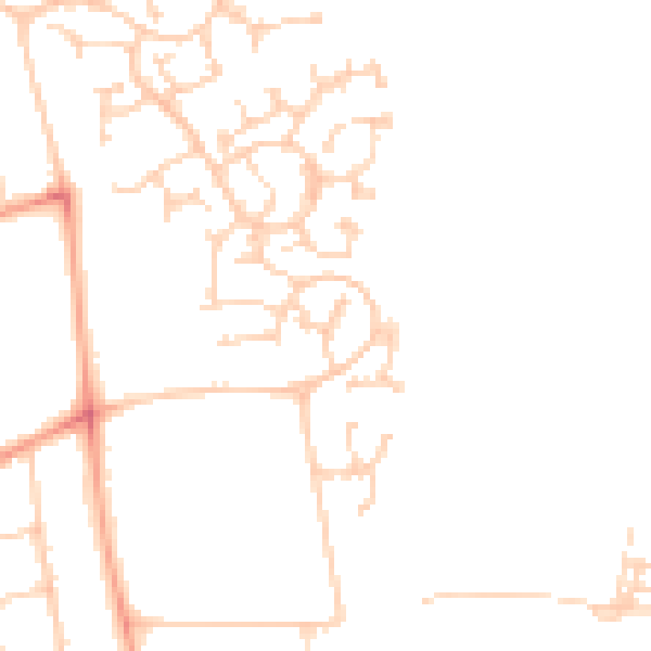 Daytime road noise heatmap for LU2 7YR