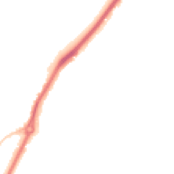 Night-time road noise heatmap for LU2 8BJ