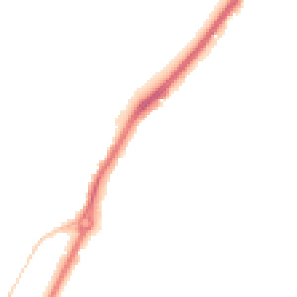 Night-time road noise heatmap for LU2 8BL