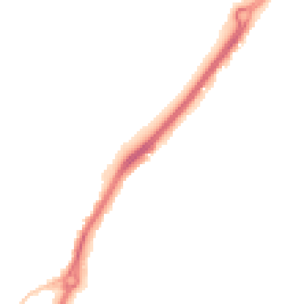 Night-time road noise heatmap for LU2 8DA