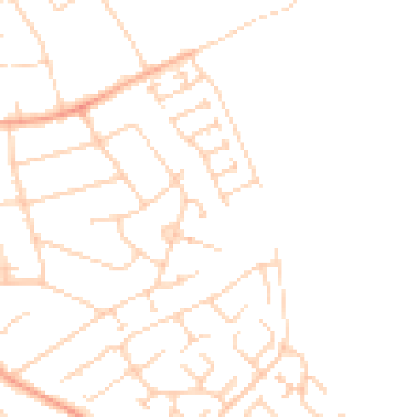 Daytime road noise heatmap for LU2 8DU