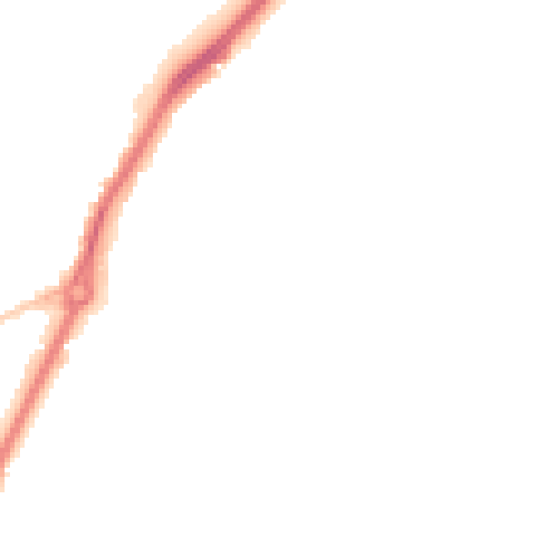 Night-time road noise heatmap for LU2 8HN
