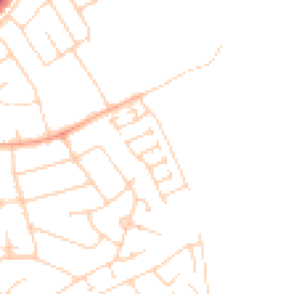 Daytime road noise heatmap for LU2 8HT