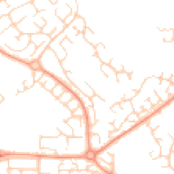 Daytime road noise heatmap for LU2 8JH