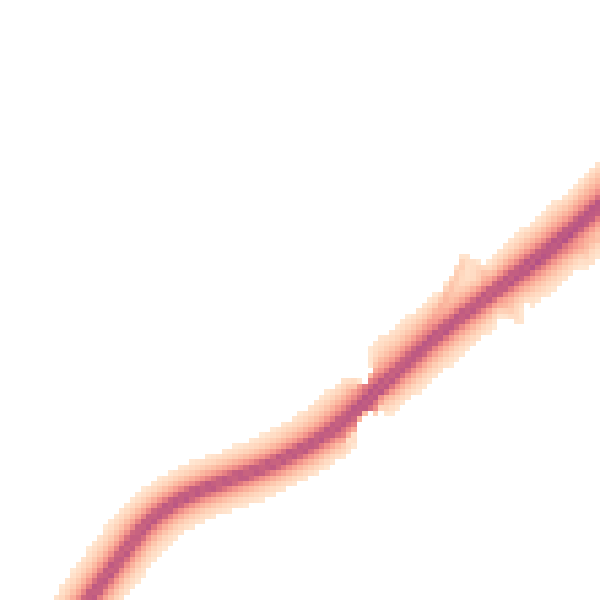 Night-time road noise heatmap for LU2 8LH