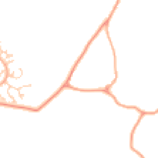Daytime road noise heatmap for LU2 8NX