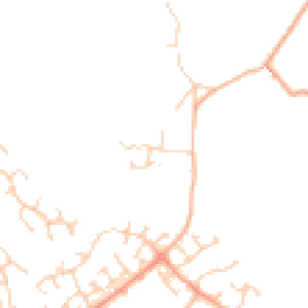 Daytime road noise heatmap for LU2 8QA