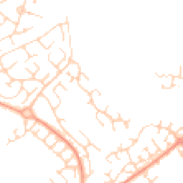 Daytime road noise heatmap for LU2 8RL