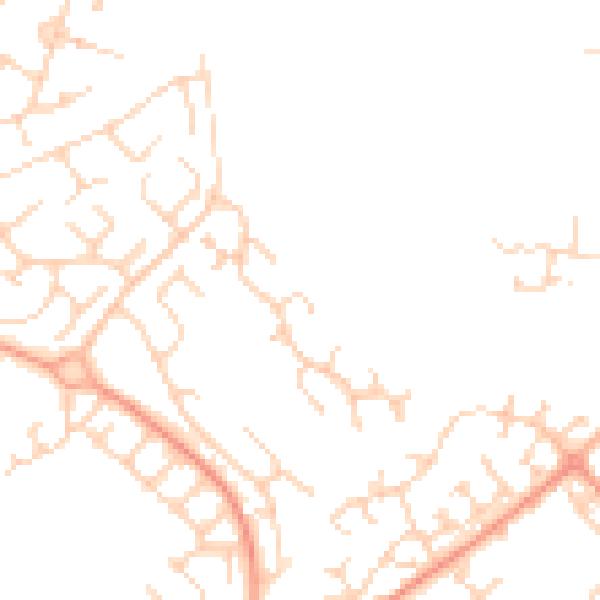 Daytime road noise heatmap for LU2 8RS