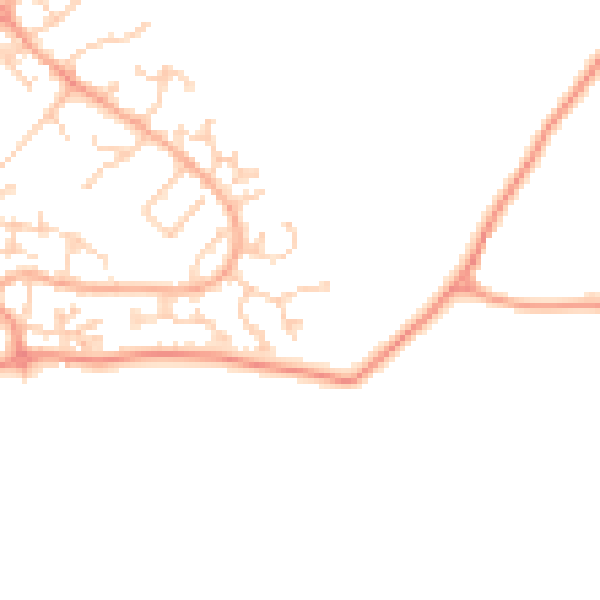 Daytime road noise heatmap for LU2 8SN