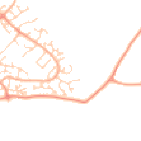 Daytime road noise heatmap for LU2 8UP