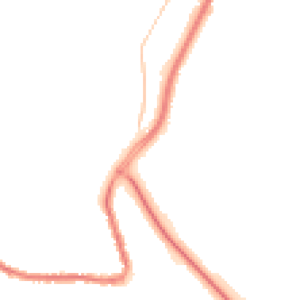 Night-time road noise heatmap for LU2 9AP