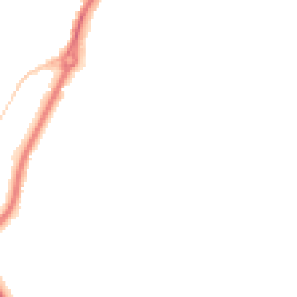 Night-time road noise heatmap for LU2 9AT