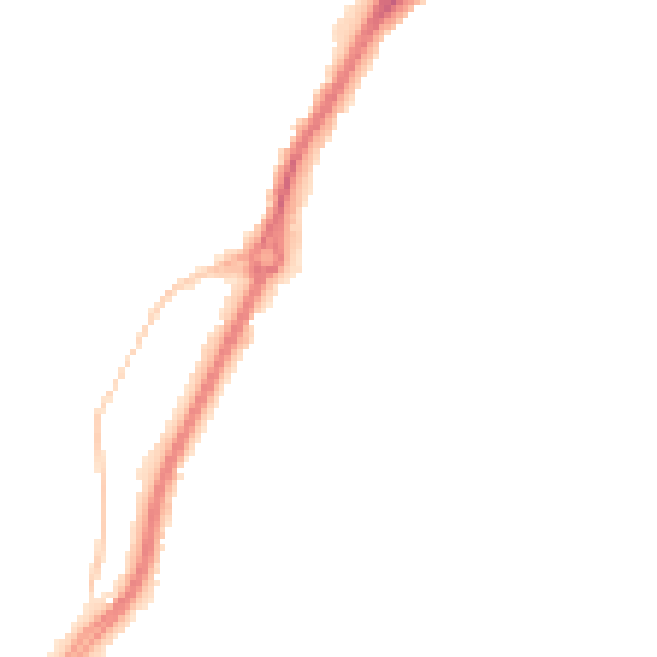 Night-time road noise heatmap for LU2 9AU