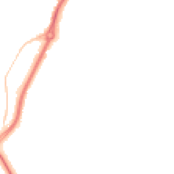 Night-time road noise heatmap for LU2 9AX