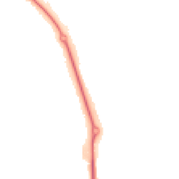 Night-time road noise heatmap for LU2 9ET