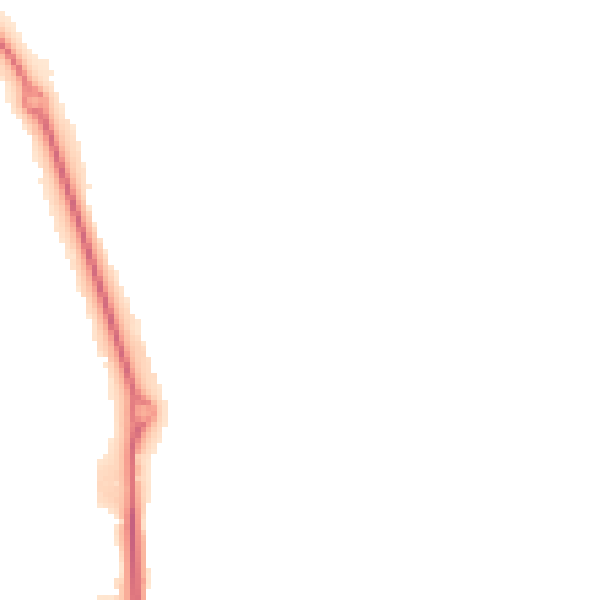 Night-time road noise heatmap for LU2 9HF