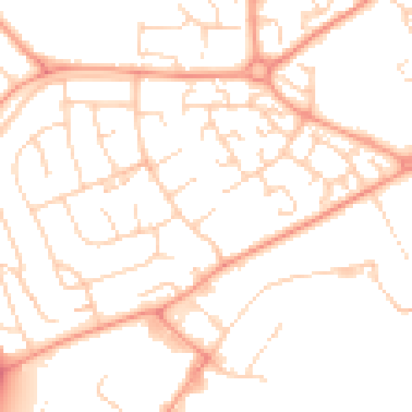 Daytime road noise heatmap for LU2 9JL