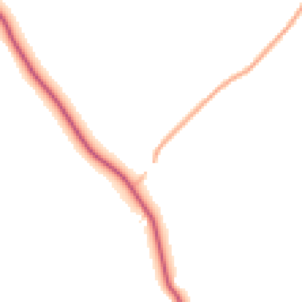 Daytime road noise heatmap for LU2 9PH