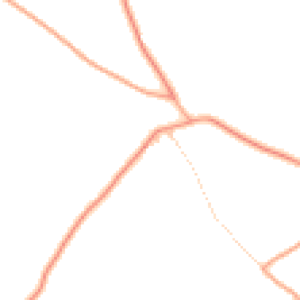 Daytime road noise heatmap for LU2 9PW