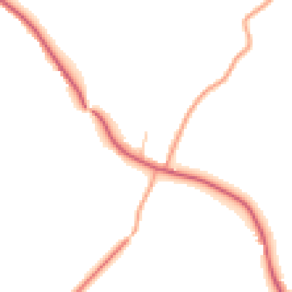 Daytime road noise heatmap for LU2 9QA