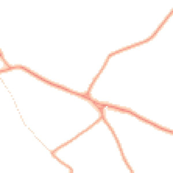 Daytime road noise heatmap for LU2 9QD