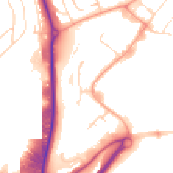 Daytime road noise heatmap for LU2 9QH