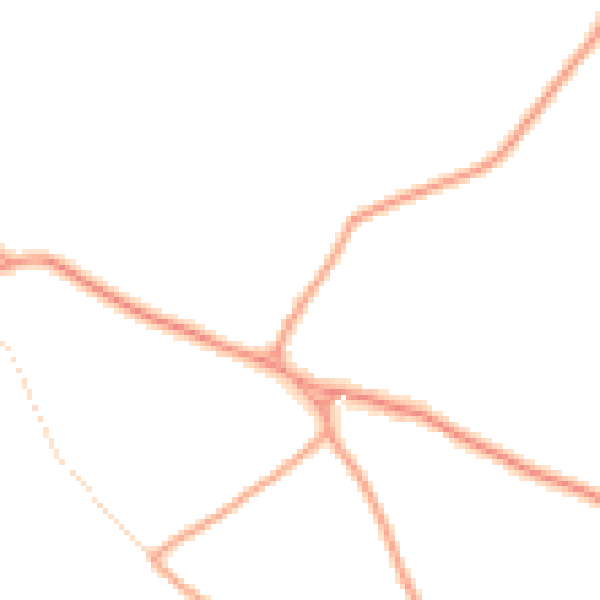 Daytime road noise heatmap for LU2 9QJ