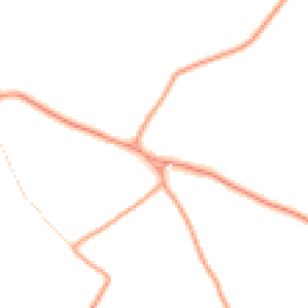Daytime road noise heatmap for LU2 9QL