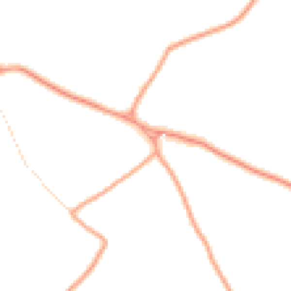 Daytime road noise heatmap for LU2 9QR