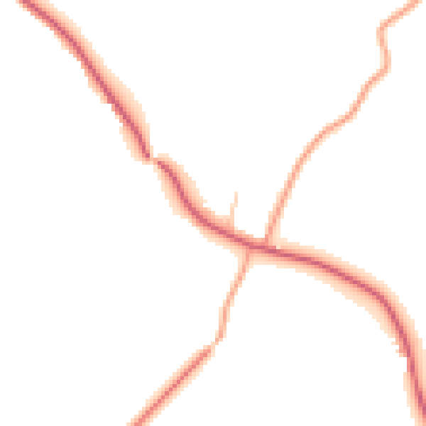 Daytime road noise heatmap for LU2 9QS