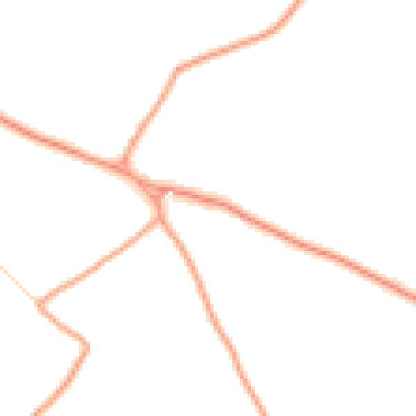 Daytime road noise heatmap for LU2 9QW