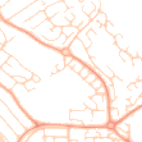 Daytime road noise heatmap for LU2 9RG
