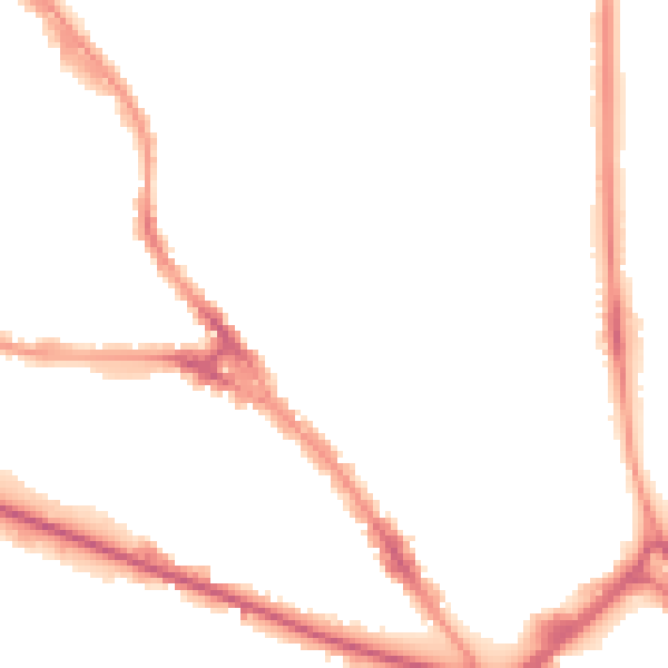 Night-time road noise heatmap for LU3 1AE
