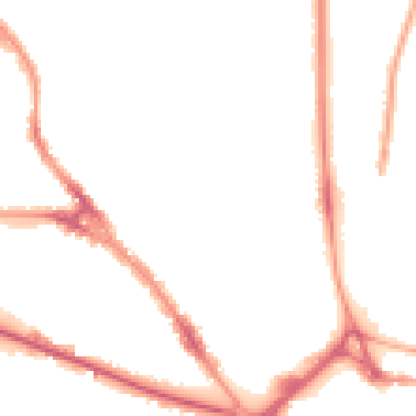Night-time road noise heatmap for LU3 1AH