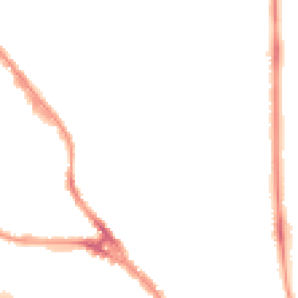 Night-time road noise heatmap for LU3 1AJ