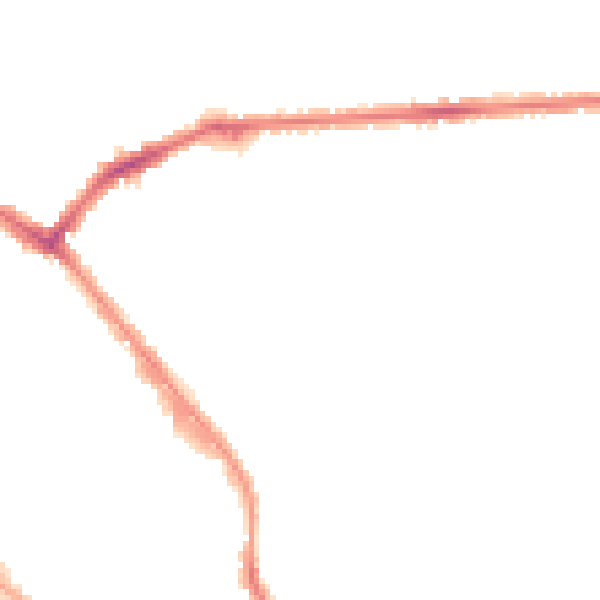 Night-time road noise heatmap for LU3 1AP