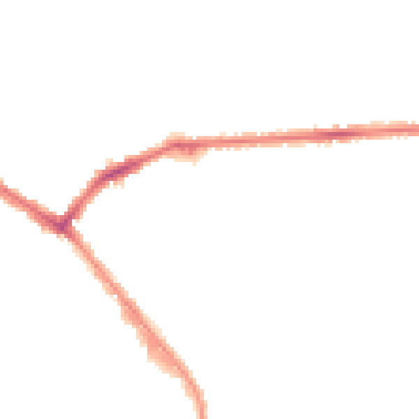 Night-time road noise heatmap for LU3 1AR