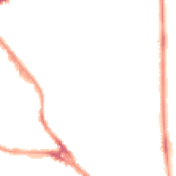 Night-time road noise heatmap for LU3 1AX