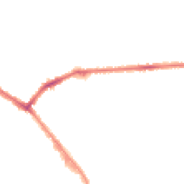 Night-time road noise heatmap for LU3 1AZ