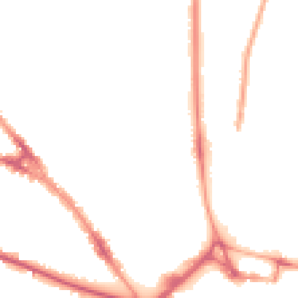 Night-time road noise heatmap for LU3 1BB