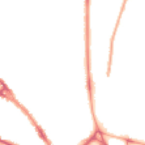 Night-time road noise heatmap for LU3 1BE