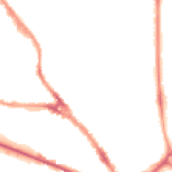 Night-time road noise heatmap for LU3 1BG