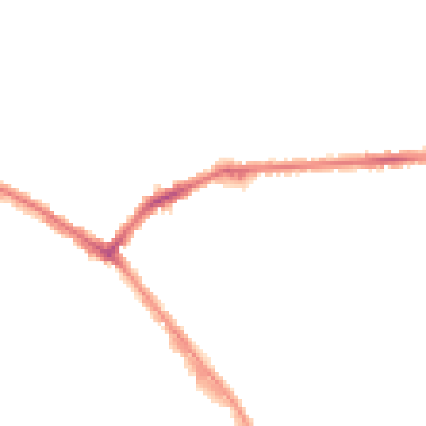 Night-time road noise heatmap for LU3 1BH