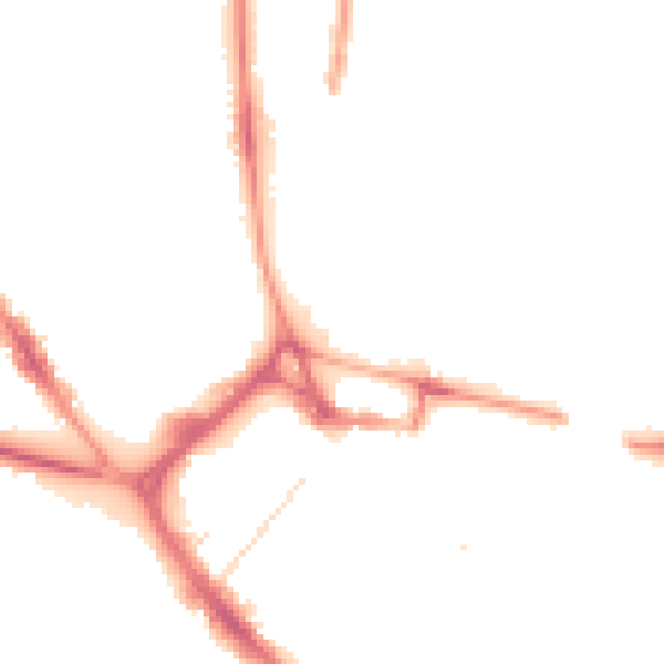 Night-time road noise heatmap for LU3 1BS