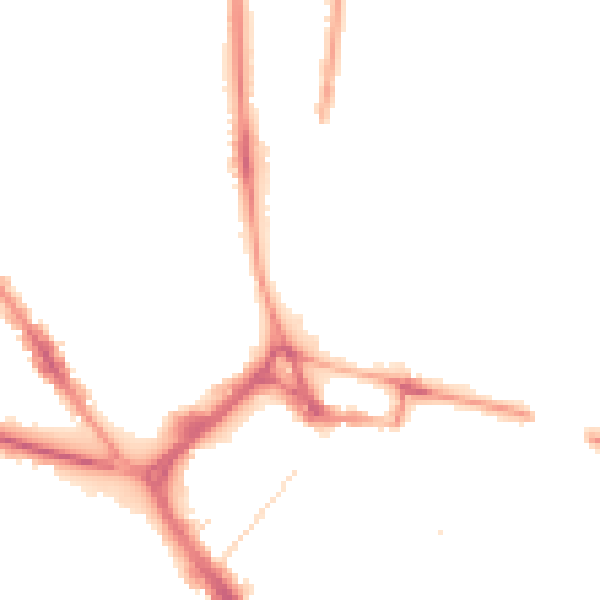 Night-time road noise heatmap for LU3 1BU